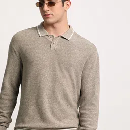 THE BEAR HOUSE Men Solid Regular Fit Cotton Polo Collar T-Shirt-image-13