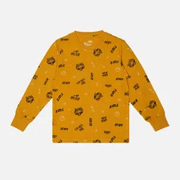 Bodycare Boys Printed Mandarin Collar Applique T-shirt-image-34
