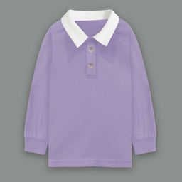 A T U N Boys Mauve Solid Cotton Polo Collar T-shirt-image-22