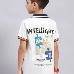 Monte Carlo Boys Typography Printed Polo Collar T-shirt-image-96