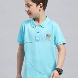 Monte Carlo Boys Polo Collar Cotton T-shirt-image-96