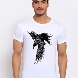 FERANOID Men White Printed Bio Finish Applique T-shirt-image-18