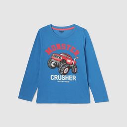 max Boys Monster Truck Printed Cotton T-shirt-image-66