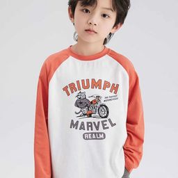 LULU & SKY Boys Biker Printed Applique T-shirt-picture-23
