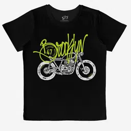 x2o Boys Black  White Printed Pure Cotton T-shirt-picture-6