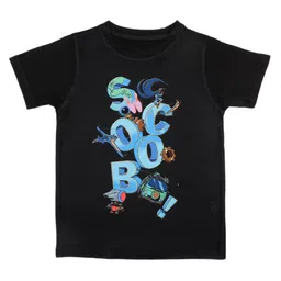 Scooby Doo by Wear Your Mind Boys Black Typography Printed T-shirt-image-67