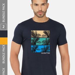 CHOZI Pack Of 2 Graphic Printed Cotton T-shirt-picture-47