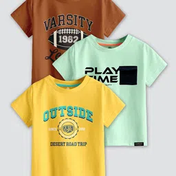 CODEZ Boys 3 Printed Applique T-shirt-image-73