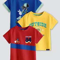 CODEZ Boys 3 Printed Applique T-shirt-image-95