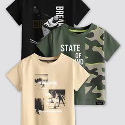 CODEZ Boys 3 Printed Applique T-shirt-16