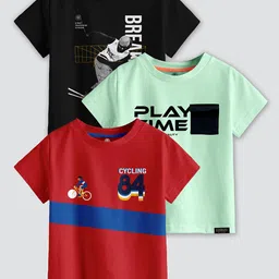 CODEZ Boys 3 Printed Applique T-shirt-8