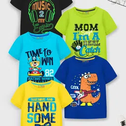 YK X Trampoline Boys 5 Printed Applique T-shirt-image-77