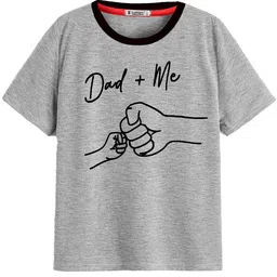 BAESD Boys Typography Printed Round Neck Short Sleeves T-shirt-57
