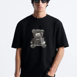 MISCHIEF MONKEY Men Printed Applique T-shirt-image-88