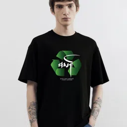 MISCHIEF MONKEY Men Printed Applique T-shirt-image-55
