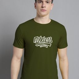 FBAR Typography Printed Round Neck Short Sleeve Cotton T-shirt-image-45