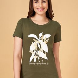 Honey by Pantaloons Floral Printed Short Sleeves Cotton T-shirt-image-102
