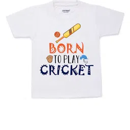 KNITROOT Kids White & Orange Typography Printed Cotton T-shirt-picture-28