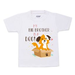 KNITROOT Kids White & Orange Printed T-shirt-image-76
