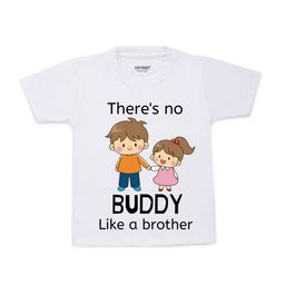 KNITROOT Kids White Printed T-shirt-image-94
