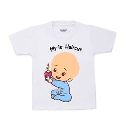 KNITROOT Kids White Printed Cotton T-shirt-image-116