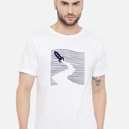 FFLIRTYGO Men White Printed Cotton T-shirt-image-97