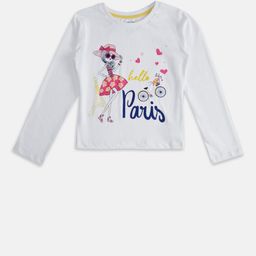 Pantaloons Junior Girls White Printed T-shirt-picture-30