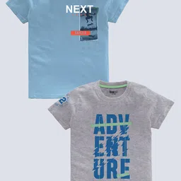 BAESD Boys Pack Of 2 Typography Printed Cotton T-shirt-picture-28