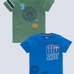 BAESD Boys Pack Of 2 Typography Printed Cotton T-shirt-picture-40