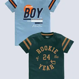 BAESD Boys Pack Of 2 Printed Round Neck Cotton T-shirts-picture-22