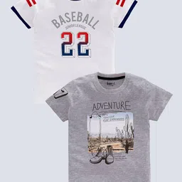 BAESD Boys Pack Of 2 Printed Pure Cotton T-shirt-picture-25