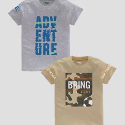 BAESD Boys Pack Of 2 Typography Printed Cotton T-shirt-picture-37