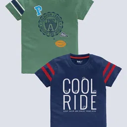 BAESD Boys Pack Of 2 Typography Printed Cotton T-shirt-picture-32
