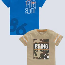BAESD Boys Pack Of 2 Typography Printed Cotton T-shirt-picture-24