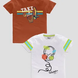 BAESD Boys Pack Of 2 Printed Cotton Regular T-shirt-image-80