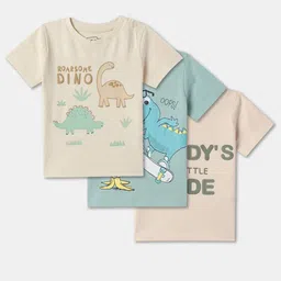 R&B Boys Pack of 3 Round Neck Typography Printed Cotton T-shirt-picture-8