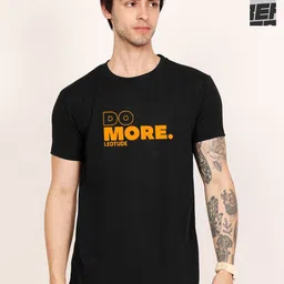 Leotude Men Pack Of 2 Typography Printed Round Neck Oversized T-shirts-image-69