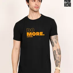 Leotude Men Pack Of 2 Typography Printed Round Neck Oversized T-shirts-image-86