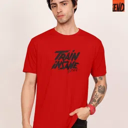 Leotude Men Pack Of 2 Typography Printed Round Neck Oversized T-shirts-image-70