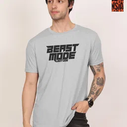 Leotude Men Pack Of 2 Typography Printed Round Neck Oversized T-shirts-image-76