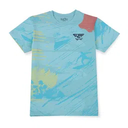 Palm Tree Boys Printed Cotton T-shirt-image-94