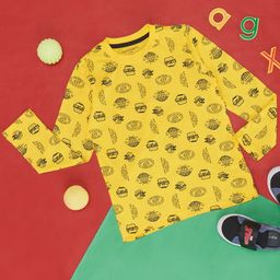 Pantaloons Junior Boys Conversational Printed Regular Fit Cotton Casual T-shirt-image-25