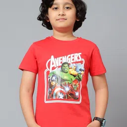 Cantabil Boys Avengers Graphic Printed Round Neck T-shirt-image-11