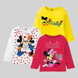 Disney By Miss and Chief Girls 3 Printed Applique T-shirt-image-60