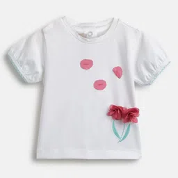 Chicco Girls Floral Printed Applique T-shirt-30