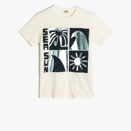 Koton Boys Printed Cotton T-shirt-image-49