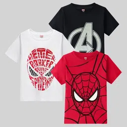 Marvel by Miss and Chief Boys 3 Avengers Printed Applique T-shirt-image-20