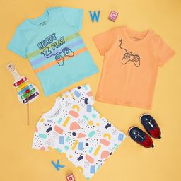 Pantaloons Baby Boys Pack Of 3 Printed Cotton T-shirt-image-64