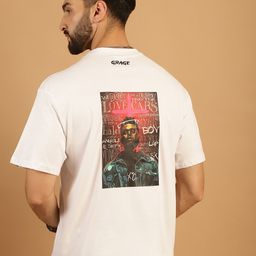 TAG 7 Graphic Printed Round Neck Short Sleeves Pure Cotton Oversized T-shirt-image-87
