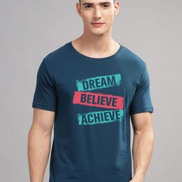 ADRO Men Typography Printed Applique T-shirt-image-97